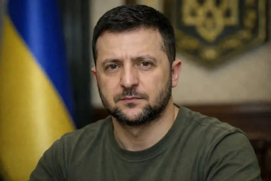 Volodymyr Zelensky Zerstörter Markt in Odesa nach russischem Angriff, Februar 2026