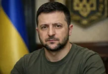 Volodymyr Zelensky trifft Marco Rubio auf Münchner Sicherheitskonferenz Zerstörter Markt in Odesa nach russischem Angriff, Februar 2026