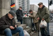 Altersarmut in Deutschland steigt leicht trotz Rückgang Ältere Menschen in Deutschland, die von Armut bedroht sind