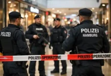 Messerattacke in Hamburg: Elf Jahre Haft verhängt Polizeieinsatz nach tödlicher Messerattacke im Phoenix-Center in Hamburg-Harburg