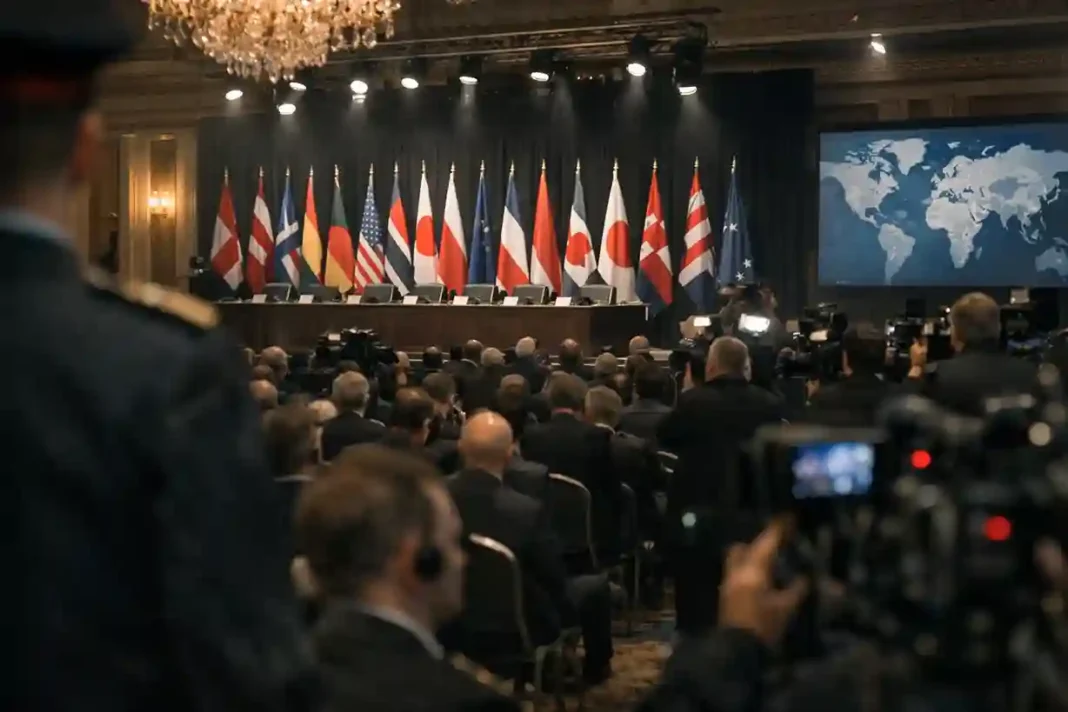 Internationale Staats- und Regierungschefs bei der Sicherheitskonferenz im Bayerischen Hof München