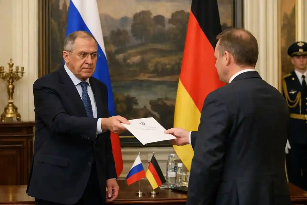 Russische Außenministerin übergibt Ausweisungs-Schreiben an deutschen Diplomaten