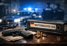 Deutschland: 50.000 Waffen spurlos verschwunden Symbolbild einer Handfeuerwaffe mit Munition als Hinweis auf vermisste Schusswaffen in Deutschland
