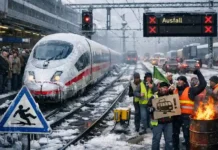 Winterchaos in Deutschland: Eisglätte, Streiks und Debatten Vereiste Straßen und Züge in deutschen Städten während des Wintereinbruchs